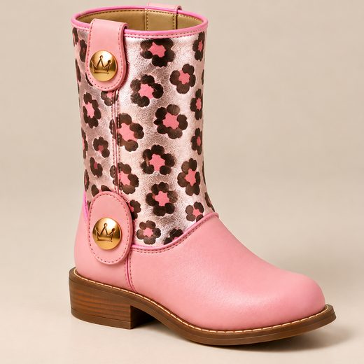 Bota Kibibi con caña animal print