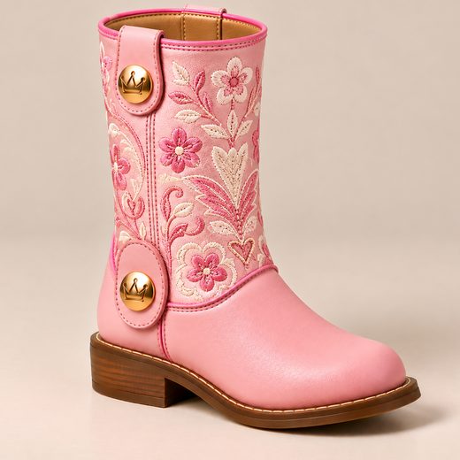 Bota Kibibi con caña flores pastel
