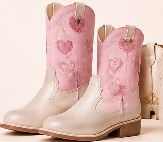 Botas Kibibi con cañas intercambiables de corazones, estrellas y flores